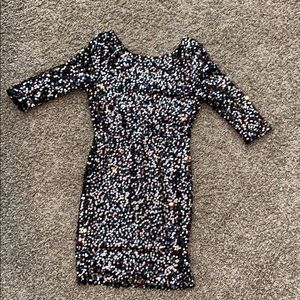 Black sequin dress